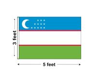 3'x5' Uzbekistan Nylon Outdoor Flag