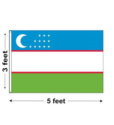 3'x5' Uzbekistan Nylon Outdoor Flag