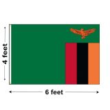 4'x6' Zambia Nylon Outdoor Flag