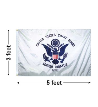 3'x5' U.S. Coast Guard Outdoor Polyester Flag