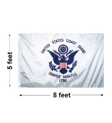 5'x8' U.S. Coast Guard Outdoor Nylon Flag