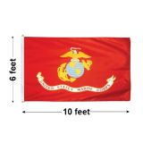 6'x10' U.S. Marine Corps Outdoor Nylon Flag