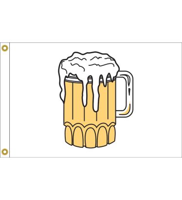 12" X 18" Beer Mug Boat Flags