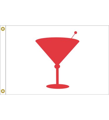 12" X 18" Cocktail Time Boat Flags