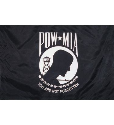 3'x5' POW/MIA Indoor & Parade Flags - Single Face Reverse