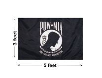 3'x5' POW/MIA Double Face Nylon Flags - Outdoor