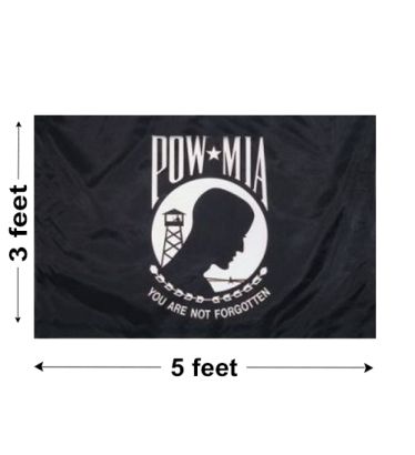 3'x5' POW/MIA Double Face Nylon Flags - Outdoor