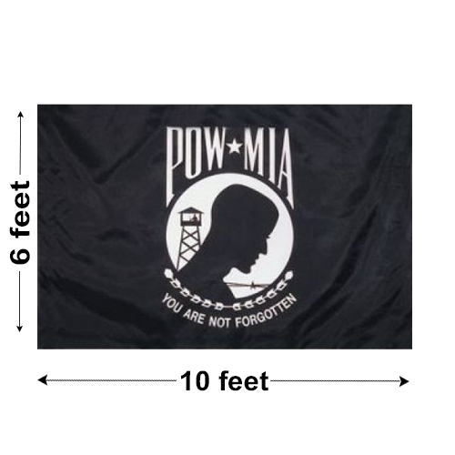 6'x10' POW/MIA Double Face Nylon Flags - Outdoor - POW/MIA Outdoor ...