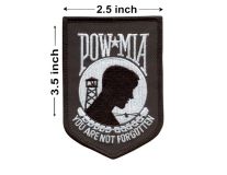 POW/MIA Embroidered Patch - 2.5"x3.5"