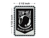 POW/MIA Reflective Decal- 2 1/2"x3-1/2"