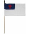 12"x18" Christian Mounted Flag with Gold Spear