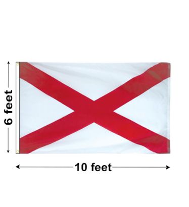 6'x10' Alabama Nylon Outdoor Flag