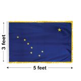 3'x5' Alaska Indoor Nylon Flag 