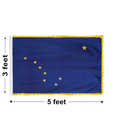 3'x5' Alaska Indoor Nylon Flag 