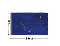 4'x6' Alaska Indoor Nylon Flag 