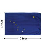 6'x10' Alaska Nylon Outdoor Flag