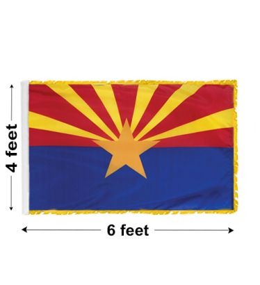 4'x6' Arizona Indoor Nylon Flag 