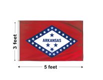 3'x5' Arkansas Nylon Outdoor Flag