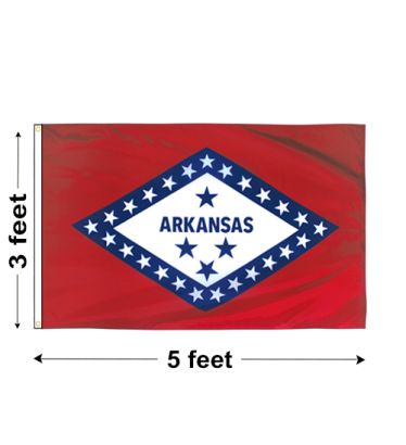 3'x5' Arkansas Nylon Outdoor Flag