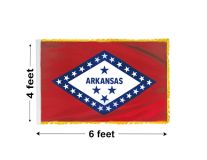 4'x6' Arkansas Indoor Nylon Flag 