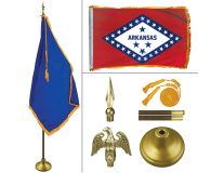 Arkansas 8' Heavy Oak Indoor Flag Kit