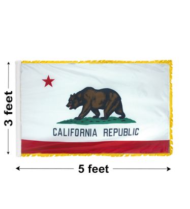 3'x5' California Indoor Nylon Flag 