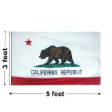 3'x5' California Nylon Outdoor Flag