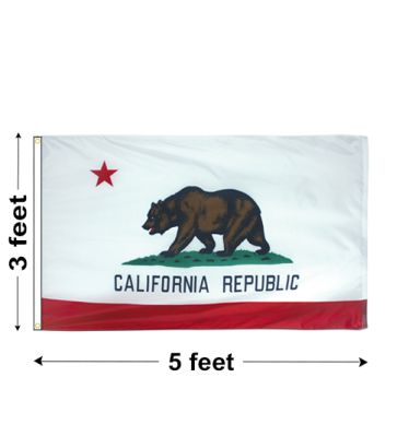 3'x5' California Nylon Outdoor Flag