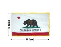 4'x6' California Indoor Nylon Flag 