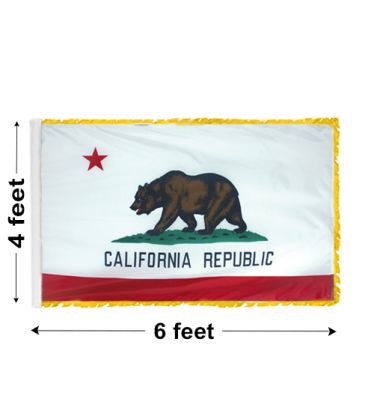 4'x6' California Indoor Nylon Flag 