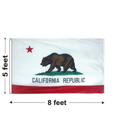 5'x8' California Nylon Outdoor Flag