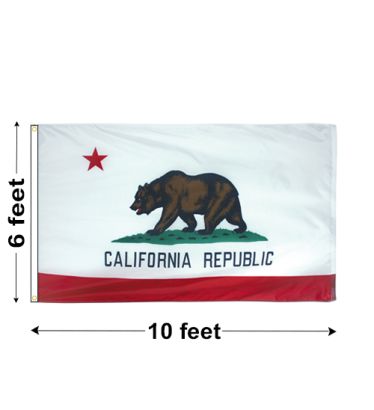 6'x10' California Nylon Outdoor Flag