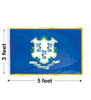 3'x5' Connecticut Indoor Nylon Flag 