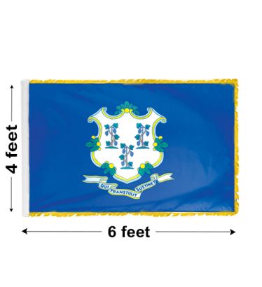 4'x6' Connecticut Indoor Nylon Flag 