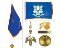 Connecticut 8' Heavy Oak Indoor Flag Kit