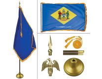 Delaware 8' Heavy Oak Indoor Flag Kit