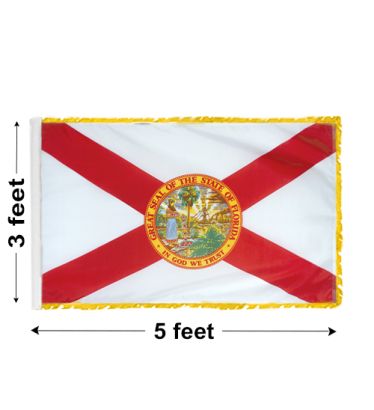 3'x5' Florida Indoor Nylon Flag 