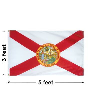 3'x5' Florida Nylon Outdoor Flag