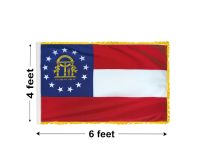 3'x5' Georgia Indoor Nylon Flag 