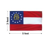 3'x5' Georgia Nylon Outdoor Flag