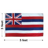 3'x5' Hawaii Nylon Outdoor Flag