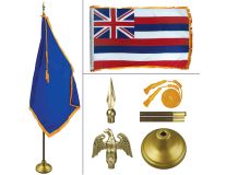 Hawaii 8' Heavy Oak Indoor Flag Kit