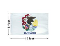 6'x10' Illinois Nylon Outdoor Flag