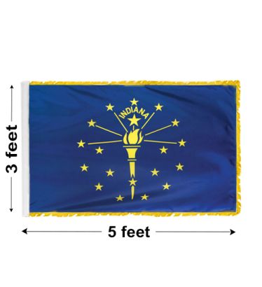 3'x5' Indiana Indoor Nylon Flag 