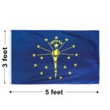 3'x5' Indiana Nylon Outdoor Flag