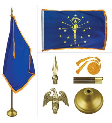 Indiana 8' Heavy Oak Indoor Flag Kit