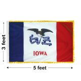 3'x5' Iowa Indoor Nylon Flag 