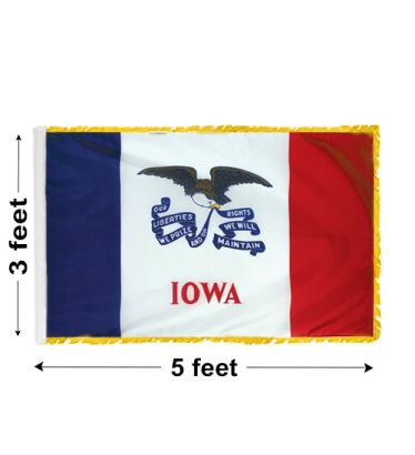 3'x5' Iowa Indoor Nylon Flag 