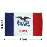 3'x5' Iowa Nylon Outdoor Flag