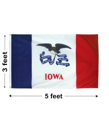 3'x5' Iowa Nylon Outdoor Flag